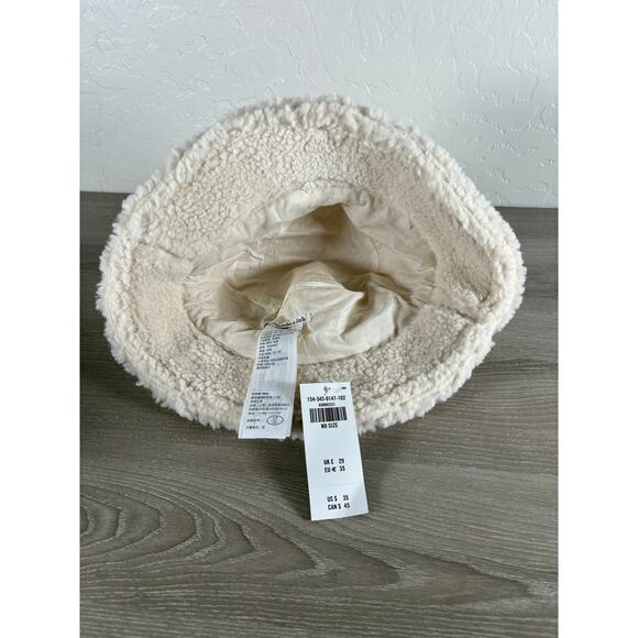 Abercrombie And Fitch Cream Sherpa Bucket Hat Small Size. - Picture 3 of 5